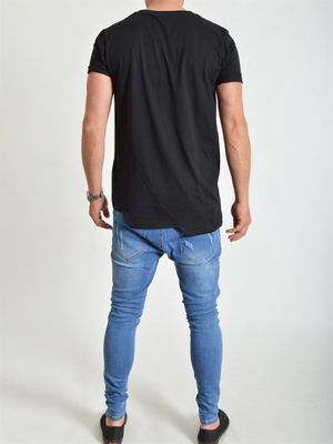 Asymmetric Tee Black