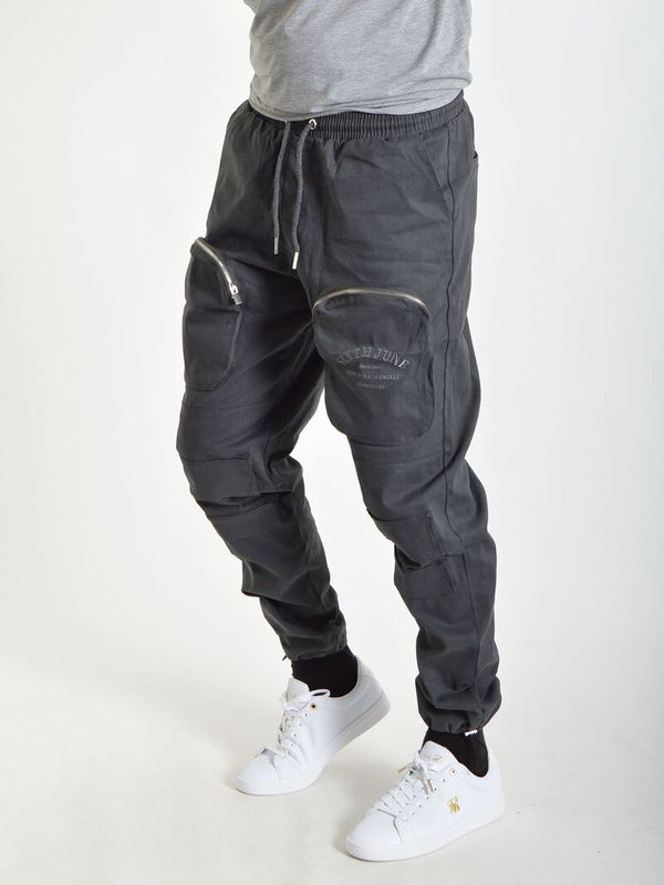 FRONT ZIP 3D POCKET CARGO PANTS 22064-BLK