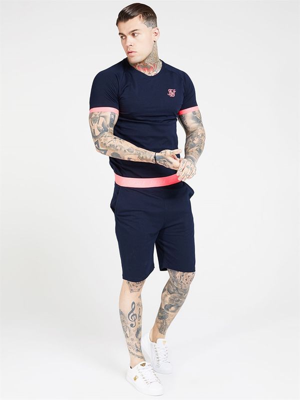 Neon Tech Shorts Navy/Pink