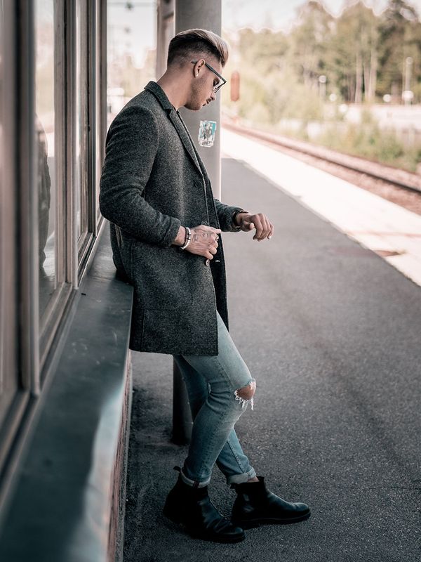 Malone 2.0 Coat Dark Grey Melange