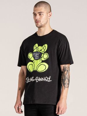 Fight Bear Mask Tee Black