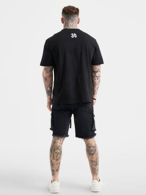 Messi x Cargo Denim Shorts Black