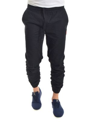 Nine Zero Stacked Jogger Black