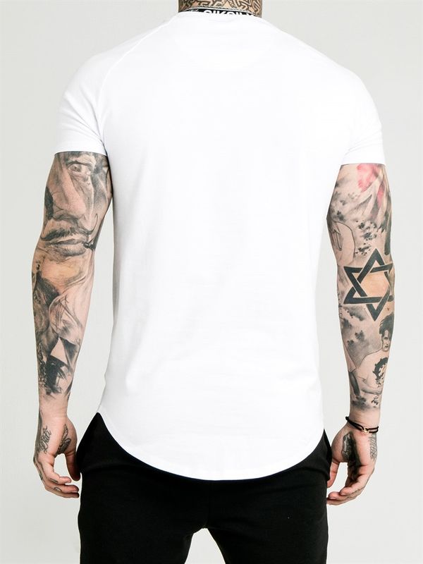 DA Curved Hem Gym Tee White