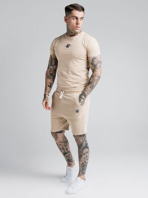Allure Straight Hem Gym Tee Beige