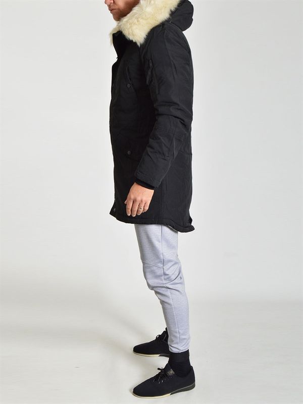 Fur Lining Parka Black/Offwhite