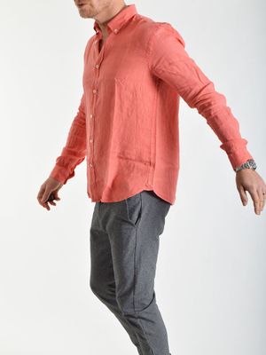 Linston Linen Shirt Coral