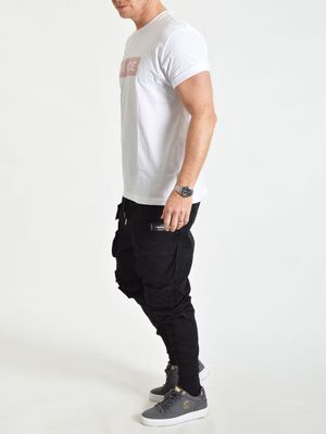 Emblem Tee White/Sunset Pink