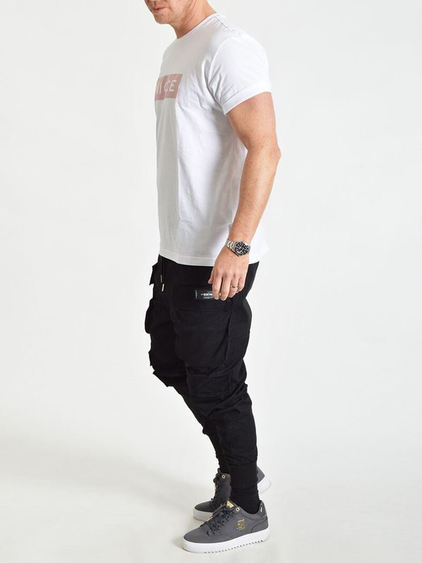 Emblem Tee White/Sunset Pink
