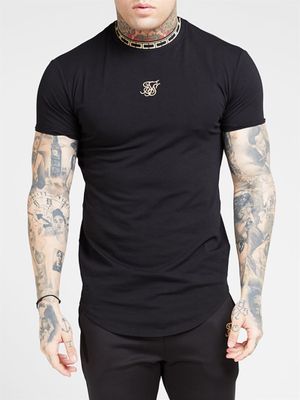 Tape Collar Gym Tee Black