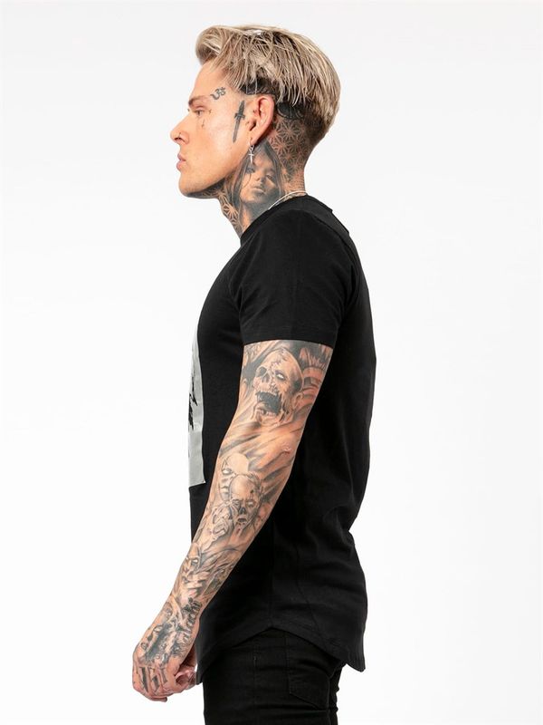 Thriller Curve Hem Tee Black