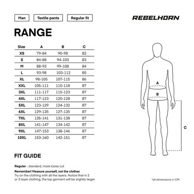 Rebelhorn Textil Mc-Byxor Range Grå