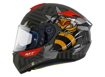 MT Helmets Integral Mc-Hjälm Targo Bee Rojo
