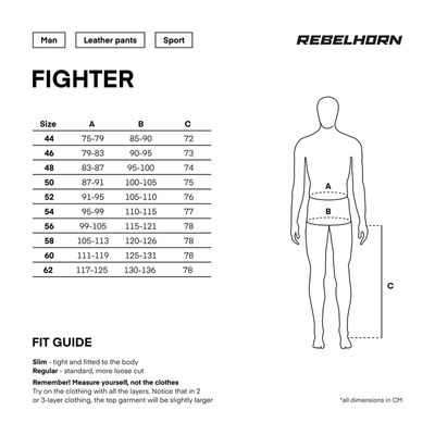 Rebelhorn Mc-Skinnbyxor Fighter Svart