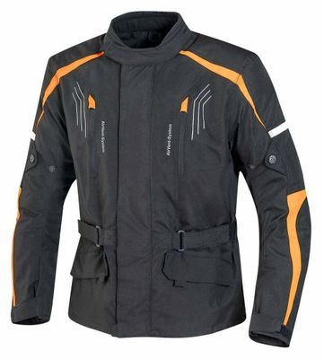 GMS Textil Mc-Jacka Daytona Svart /Orange