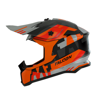 MT Helmets Cross Mc-Hjälm Ayra Falcon Matt Orange