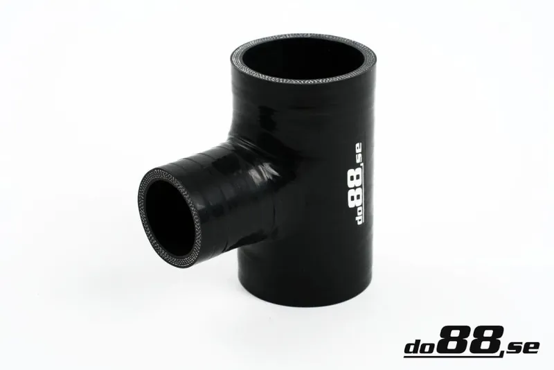 Silikonslang Svart T 2" + 1" (51+25 mm)