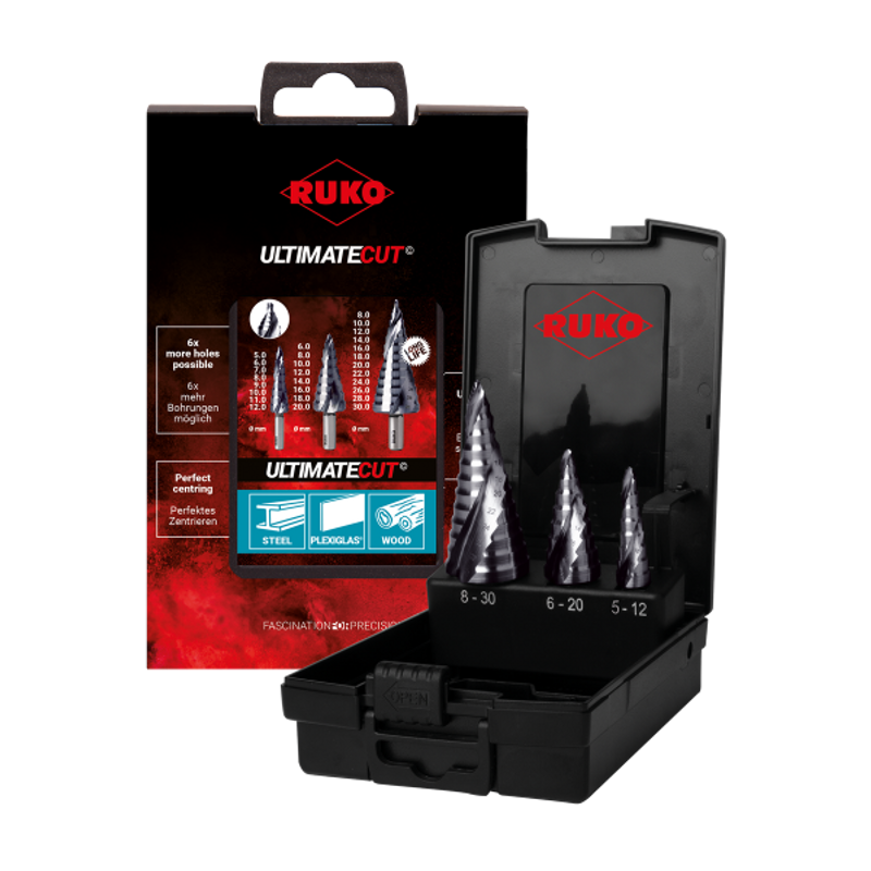 RUKO Ultimatecut FlowStep Stegborrset 5–30 mm
