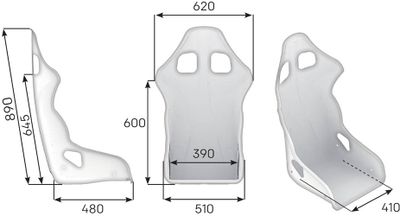 OMP WRC-R Glasfiber Racingstol