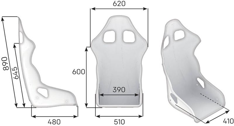 OMP WRC-R Glasfiber Racingstol