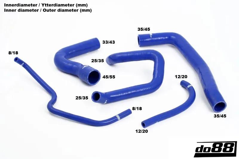 SAAB 9000 Turbo (86–90) Kylarslangar Blå
