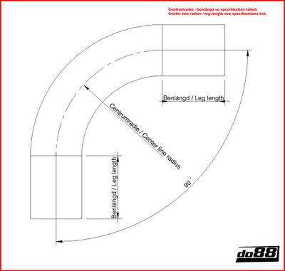 Aluminiumrör 90 grader 2,5tum (63mm)