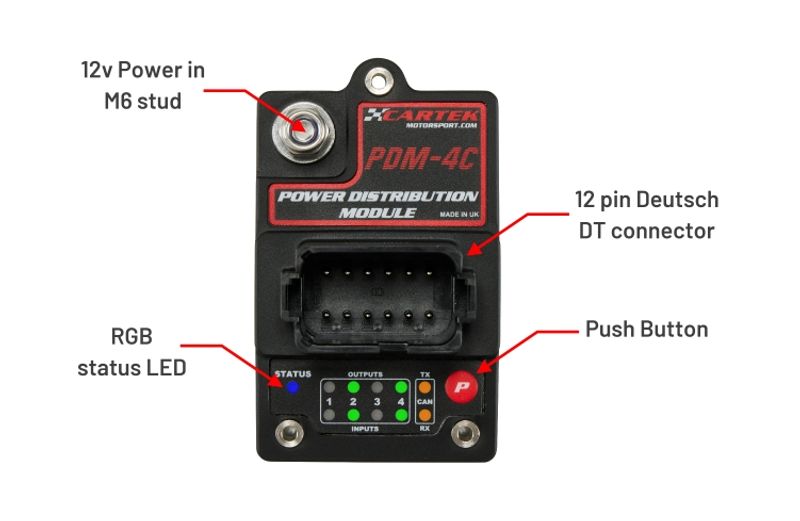 CARTEK Power Distribution Module (4 Channel with CAN)