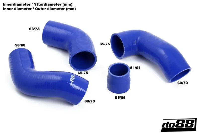 Tryckslangar Volvo 740/940 Turbo (92–98) Svart