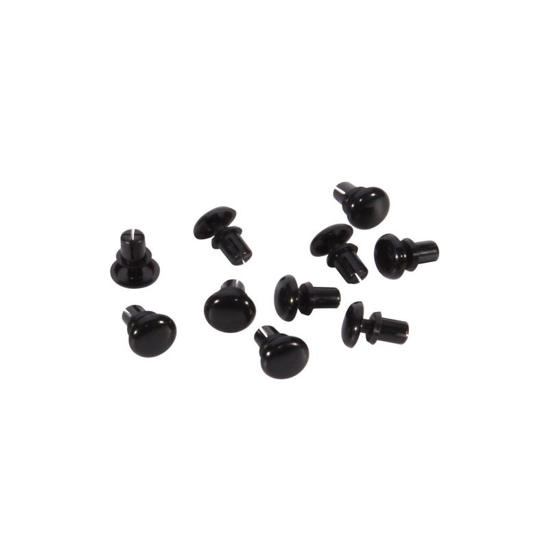 Circle Grommet Vent Plug Kit Black (10 pcs)