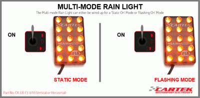 Rain light led blinkande samt bromsljus