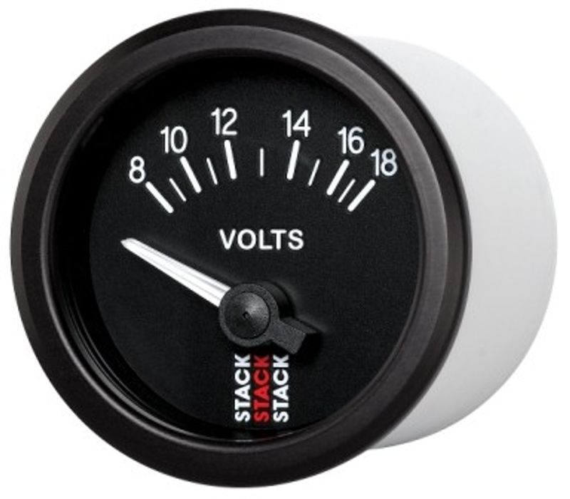 STACK Professionell 52 mm Voltmätare 8–18 V