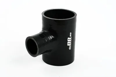 Silikonslang Svart T 2,5’’ + 1’’ (63+25mm)
