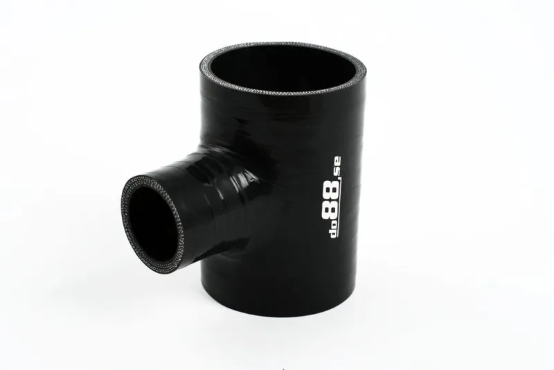 Silikonslang Svart T 2,5’’ + 1’’ (63+25mm)