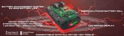 M7 Batteri 18V 5,0Ah High Power