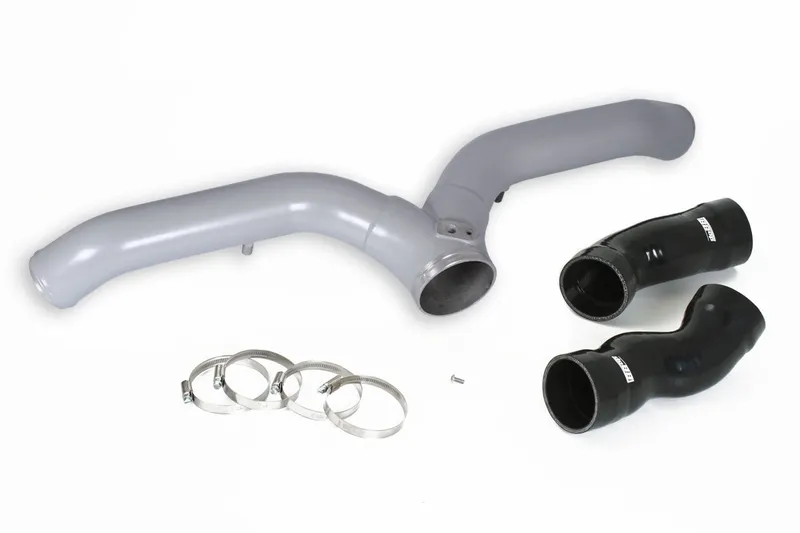 Porsche 997.1 Turbo Y-Rör (Silver, för OEM Intercooler)