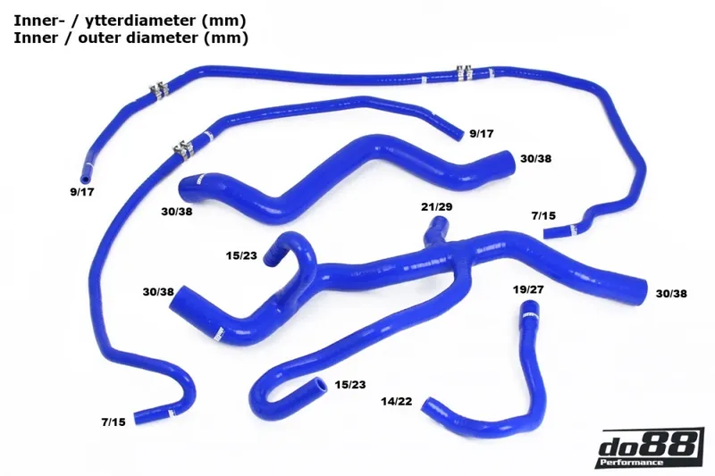 Volvo C30/C70/S40/V50 Turbo Automat (04–13) Kylarslangar Svart