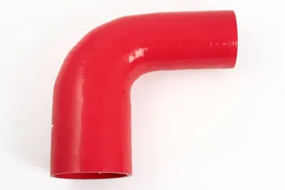 Silikonslang Röd 90° reducering 3–4" (76–102mm)