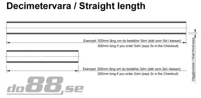 Silikonslang Decimetervara Svart 1,875" (48mm)