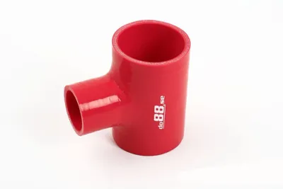 Silikonslang Röd T 2,5" + 1,5" (63+38mm)