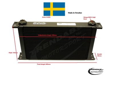 Oljekylare 25 rad cellpaket L: 358 mm H: 317 mm