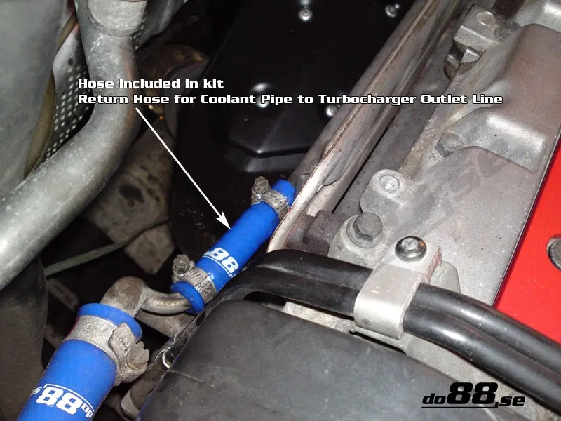 Slangar till turbokylning Blå Volvo