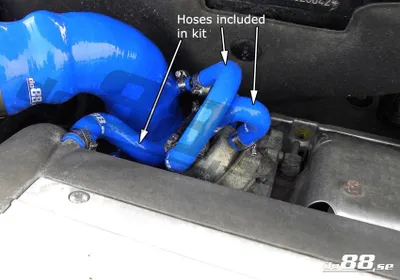 Saab 9-3 2.0T (03–) Magnetventil & vevvent slangar Svarta