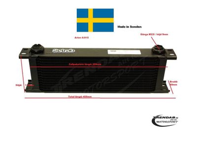 Oljekylare 15 rad cellpaket L: 358 mm H: 115 mm