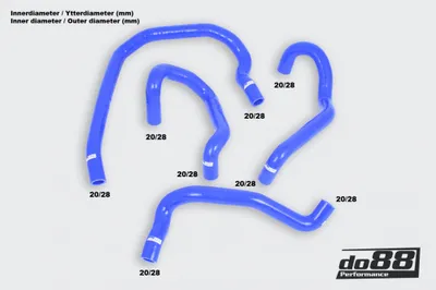 AUDI SEAT VW 2.0 TSI (MQB) Kylarslangar Extra Vattenkylare (Vänster) Blå