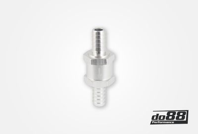 Backventil för 12mm slang, Aluminium