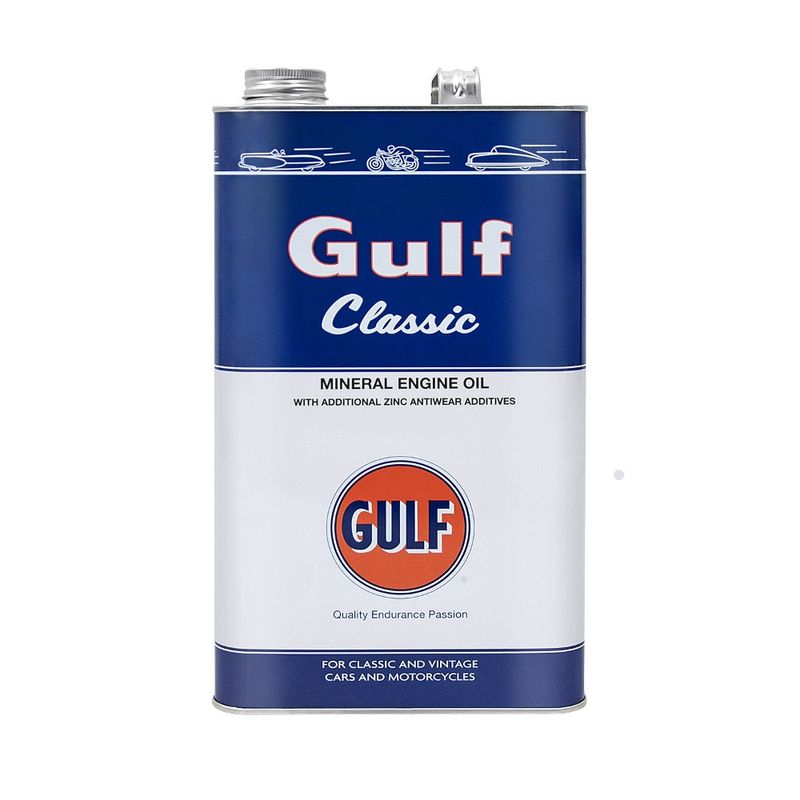 GULF Klassisk motorolja med mycket zink SAE 20W-50 i 5 liters plåtdunk