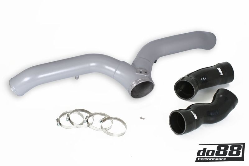 Porsche 997.1 Turbo Y-Rör, Silver för OEM IC