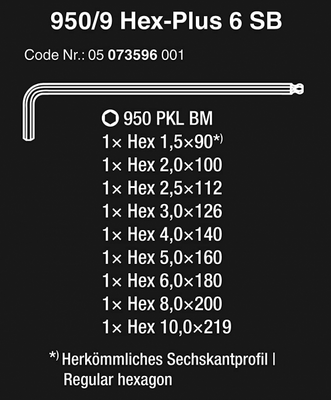 WERA 950 PKL/9 BM