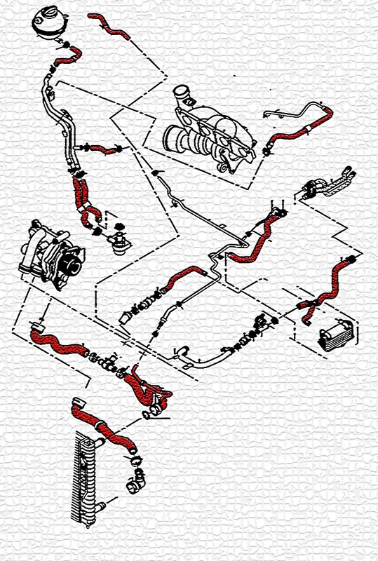 Kylarslangar Svart VW Golf / Audi A3 S3 2.0 TSI TFSI