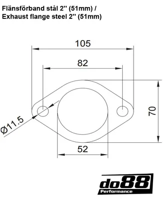 Flänsförband stål 2’’ (51mm)